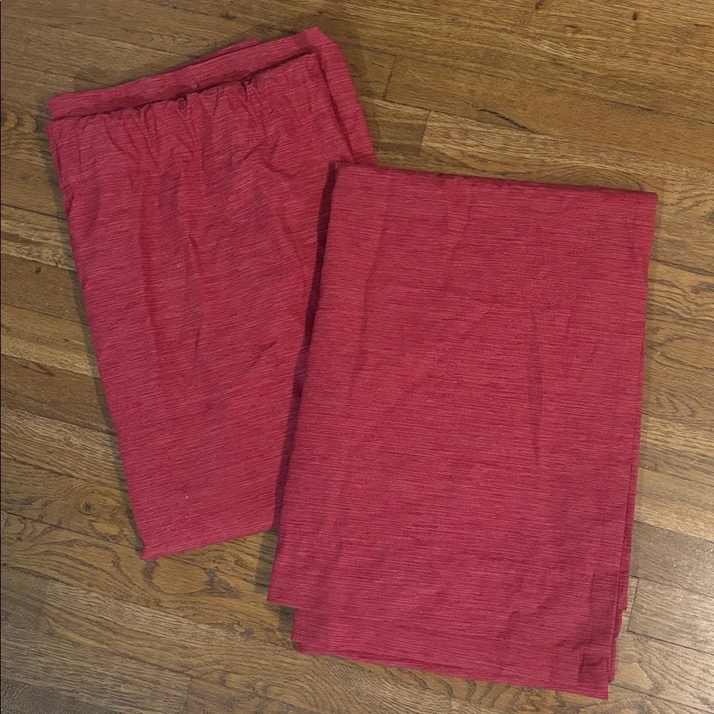 Threshold Curtains, Red, Good Used Condition, ~ 51 in x 83 in